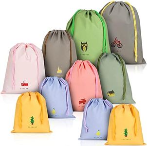 Annhao Impermeabile Sacca Sportiva, 10 Pcs da Ginnastica, Asilo, per Palestra Borsa da Viaggio Zainetto Scarpe Scuola Stoffa per Bambini Adulti