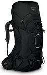 Osprey Aether 55L Men's Backpacking Backpack, Black, S/M