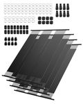 VEVOR Solar Pool Heater, 4 x 10 ft HDPE Solar Pool Panel(4 Pcs) - Durable & Weather-Proof, with Complete Accessories, Universal Solar Pool Panel–Raises Water Temperature, Aboveground & Inground Pool