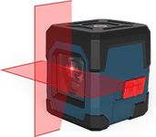 RockSeed Cross Laser Level Horizontal and Vertical Points Rotatable 360 Degree Laser Level with Manual/Self-Leveling Mode IP54 Anti-Splash 1M Shockproof (Battery Included)