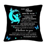 Bommex Niece Gifts from Auntie Uncle Niece Cushion Covers Throw Pillow Covers Birthday Gifts (niece)