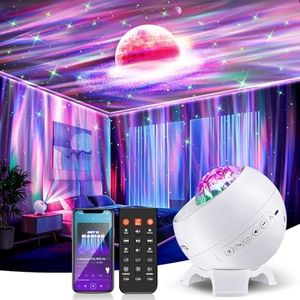 PIKOY Galaxy Projector Star Projector, 164 Modes Moon Galaxy Light, 15 White Noise+Bluetooth Northern Lights Mood Lighting, Remote Aurora Projector, Star Projector Night Light Kids Gifts