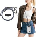 MAGEASY Universal Cell Phone Lanyard - Anti-Theft Rope Crossbody Phone Strap for iPhone 16 Pro Max & Most Smartphones, for Men & Women | 6mm Riverside Blue