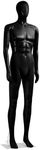 SereneLife Adjustable Male Mannequin Full Body Body-73 Detachable Man Dress Form Whole Figure Poseable Life Size Dummy Torso-for Retail Clothing Shops-SLMAQMLBLK , Black