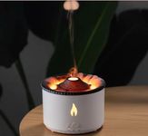 FNX Ultrasonic Essential Oil Diffuser with Flame & Volcano Effect - Remote Control, 2 Mist Modes, 2 Timer Settings, Auto Shut-Off - Aromatherapy Air Humidifier for Home, Office, Spa