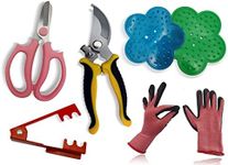 7 PCS Rose Thorn Remover Tool, Garden Pruning Shears Scissors Kit, Florist's Toolkit, Pruning Shears, Plastic Rose Stripper, for Florist Supplies, Home, Wedding And Flower Art Class