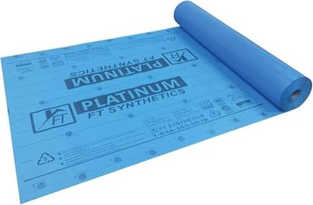 FT Synthetics Platinum Synthetic Roofing Underlayment – 20 mil Polyolefin, GRIPSPOT™ Slip-Resistant, UV-Resistant, 100% Recyclable, Lifetime Warranty (48" x 250')