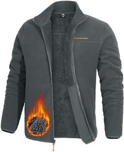 Pioneer Camp Men's Polar Fleece Sherpa Lined Jacket Warm Full Zip Up Thick Jacket Soft Outwear Winter Coat with Zipper Pocket