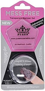 PUEEN 35mm HD Chunky Transparent Soft Stamper and Scraper Set - Nail Art - Stamping Tools - CLEAR - BH000706