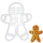 BAKERLOGY Voodoo Gingerbread Man Cookie Cutter - Detailed Biscuit Cutter Design for Baking and Crafts, Ideal on Fondant, Dough, Clay