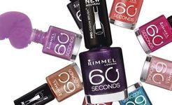 Set Of 4 Rimmel 60 Second Nail Polish Assorted (Mixs) Colours