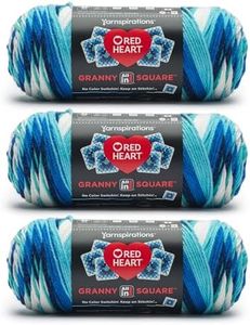 Red Heart All in One Granny Square Soft White - Frigid Yarn - 3 Pack of 250g/8.8oz - 100% Acrylic - #4 Worsted (Medium) - 381m/417Yards - for Knitting, Crochet and Amigurumi