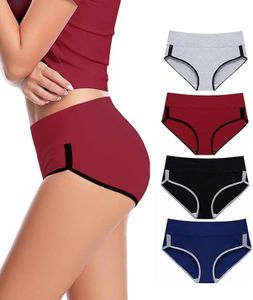 DIVING DEEP Cotton Underwear for Women, High Waist Panties for Women, Womens Brief Stretchy Underwear, Women's Panties - (Pack of 4) (G, M, Blue, B) (XL)