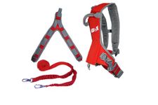 MDXONE Kids SKI Trainer Child SKI Harness with Absorb bungees 9' Rope and Removable seat Harness (Fire Red)