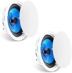 VEVOR 2 PCs 8 Inch in Ceiling Speakers, 50-Watts, Flush Mount Ceiling & in-Wall Speakers System with 8ΩImpedance 89dB Sensitivity, for Home Kitchen Living Room Bedroom or Covered Outdoor Porches