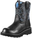 Ariat womens Fatbaby Ii Western Boot, Black Deertan, 7