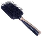 Scarlet Line Professional 11 Rows Plastic Anti Static Large Ball Tips Bristles Paddle Hair Styling Brush with Handle for Men n Women_Rose Gold