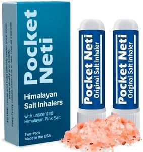 Basic Vigor Himalayan Salt Pipe Inhaler (No Scent, No Essential Oils) 2 Pack Portable Salt Therapy by Pocket Neti