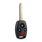 BestKeys 4 Buttons Car Key Fob Remote with Uncut Blade for 2008 2009 2010 2011 2012 Honda Accord EX LX Coupe 2 Doors MLBHLIK-1T (1 Key only)