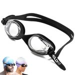 Boldfit Swimming Goggles for Men & Women With Adjustable Strap Goggles for Swimming, Swimming Goggles for Women Air Tight Swim Goggles, Swimming Goggles for Adults - Black