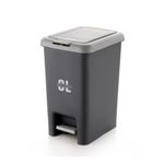 Craftlayout Plastic Pedal Dustbin Medium Size – 6 Liters Trash Can, Garbage Waste Bin with Lid for Home, Kitchen, Office, Bathroom & Washroom Color Black