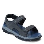 Skechers Men's Strap Closure Sandle Sandal, Charcoal Synthetic, 9 Medium US