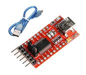 TECHDELIVERS® FTDI FT232 FT232RL USB to UART TTL Serial Adapter Module with Mini USB Cable