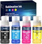 Tounker Sublimation Ink for EcoTank Supertank Inkjet Printer ET-2400 ET-2720 ET-2760 ET-2750 ET-2800 ET-2803 ET-4800 ET-3760 ET-2850 WF-7720 ET-15000 Heat Press Transfer on Mugs, Polyester Shirts etc