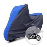 Neodrift 'SuperMax' Bike Cover Suitable for Harley Davidson Low Rider (All-Weather Motorcycle Protection, Water & UV Resistant, Dustproof, Windproof) (Colour: Sky Blue - Black)