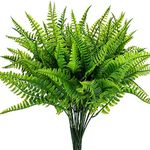 Leixi 6pcs Artificial Plants Fake Plastic Greenery Shrub Bushes UV Resistant Plants Plastic Wheat Grass for Indoor Outdoor Home Garden Decoration (Shurb)