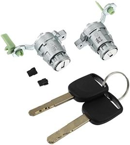 X AUTOHAUX Door Lock Cylinder Kit with 2 Keys for Honda CR-V 2002-2006 for Honda Element 2003-2011 Front Left Driver Side Door Lock 72185-S9A-013 72185-S9A-003 72145-S9A-013 72145-S9A-003