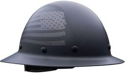 Dynamic WolfJaw Fiberglass Full Brim Hard Hat with Wheel Ratchet, 8 Point Suspension, ANSI/ISEA Z89.1 Type 1 Certified, Glass G Electrical Rating, Black (280-HP1481USA-11)