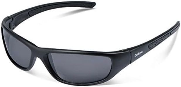 Duduma Sports Polarized Sunglasses for Men Women Baseball Cycling Golf Fishing Sun Glasses UV Blocking TR8116 (black matte frame with black lens)