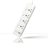 Power Strip 2M - Overload Protection - 2M Extension Cord - 3000W Surge Rating - 4 AC Outlets 2 USB-C and 2 USB-A Charging Ports - Power Board