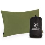 REDCAMP Small Peach Skin Camping Pillow with Removable Cover 50x30cm, Lightweight Compact Portable Micro Washable Travel Pillow for Outdoor Hiking Backpacking, Army Green