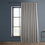 HPD Half Price Drapes BOCH-LN185-P Faux Darkening Curtains-84 Inches Long Extra Wide Luxury Linen Curtains for Bedroom & Living Room (1 Panel), 100W x 84L, Clay