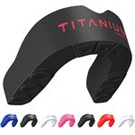 Titanium Sports Premium Mouth Guard - Slim Fit Sports Mouth Guard with Case - Gum Shield for Jaw Protection in Contact Sports - Durable Boxing, MMA, Judo, Karate, Rugby, Hockey, Football Mouthguard