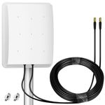 5G Antenna Outdoor 4G LTE Antenna Dual Band 14DBi WiFi Antenna 698-2700 | 3300-3800 MHz Signal Directional Antenna MIMO Router External Antenna SMA / TS9 Antenna, 2 x 10M Cable