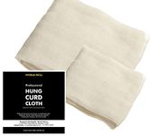 MASALA POTLI� Combo Muslin Hung Curd Cloth Cum Cheese Cloth | (Large - 1 Small - 1) | Unbleached