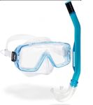 CRESSI Sirena & Island 2.0 Clear/Aquamarine - Snorkeling Combo Set Mask Sirena + Snorkel Island 2.0, Transparent/Aquamarine, One Size, Unisex