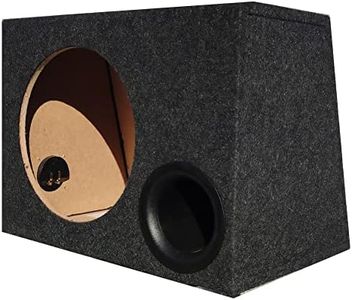 XPL 1 cassa trapezoidale bass reflex per subwoofer da 25 cm di diametro volume di 25 litri cofano bagagliaio auto, 1 pezzo