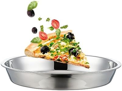 Deep Dish Pizza Pan,Stainless Steel Pizza Tray Oven Pan,Pie Pan Grill Pan Baking Pan10-12-14Inch (14x1.8inch)