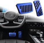 ANFOKAS for Hyundai Elantra Accent Loniq Kona Venus for Kia Forte Niro Rio Sedona Seltos Soul Accessories Sporty Anti-Slip Pedals Pad Foot Pedal Covers -Blue