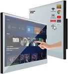 Soulaca 22inch Touchscreen Smart LED Mirror TV for Bathroom,1080P Waterpoof with Wi-Fi and Bluetooth, Integrated with Speaker Android 14.0 System