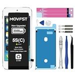 MOVFST Replacement Battery for iPhone 5S/5C,Li-ion Polymer 3500mAh High Capacity Battery Fit for iPhone 5S/5C Model A1453 A1457 A1518 A1528 A1530 A1533 with Repair Tool Kits