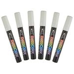 Uchida of America 315-S #0 DecoColor White Pen Chisel Tip Paint Marker, 6 Piece