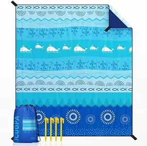 OCOOPA Diveblues Beach Blanket, Sand Free Mat Quick Drying, Large and Compact, Easy Carring, Perfect for Beach Yoga, Outdoor Music Festival, Travel Camping Gifts