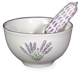 Boston International Lavender Ceramic Dip Bowl and Spreader Set