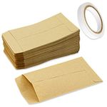 100 Pcs Small Brown Envelopes, Kraft Paper Seed Envelopes for Storing Small Items Seeds Coins Wages 6 x 10 cm (2.4 x 3.9 inch)