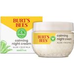 Burt's Bees Sensitive Hydrating Night Face Cream Face Moisturizer for Sensitive Skin with Aloe and Rice Milk, 98.9% Natural Origin, Developed with Dermatologists, 50g